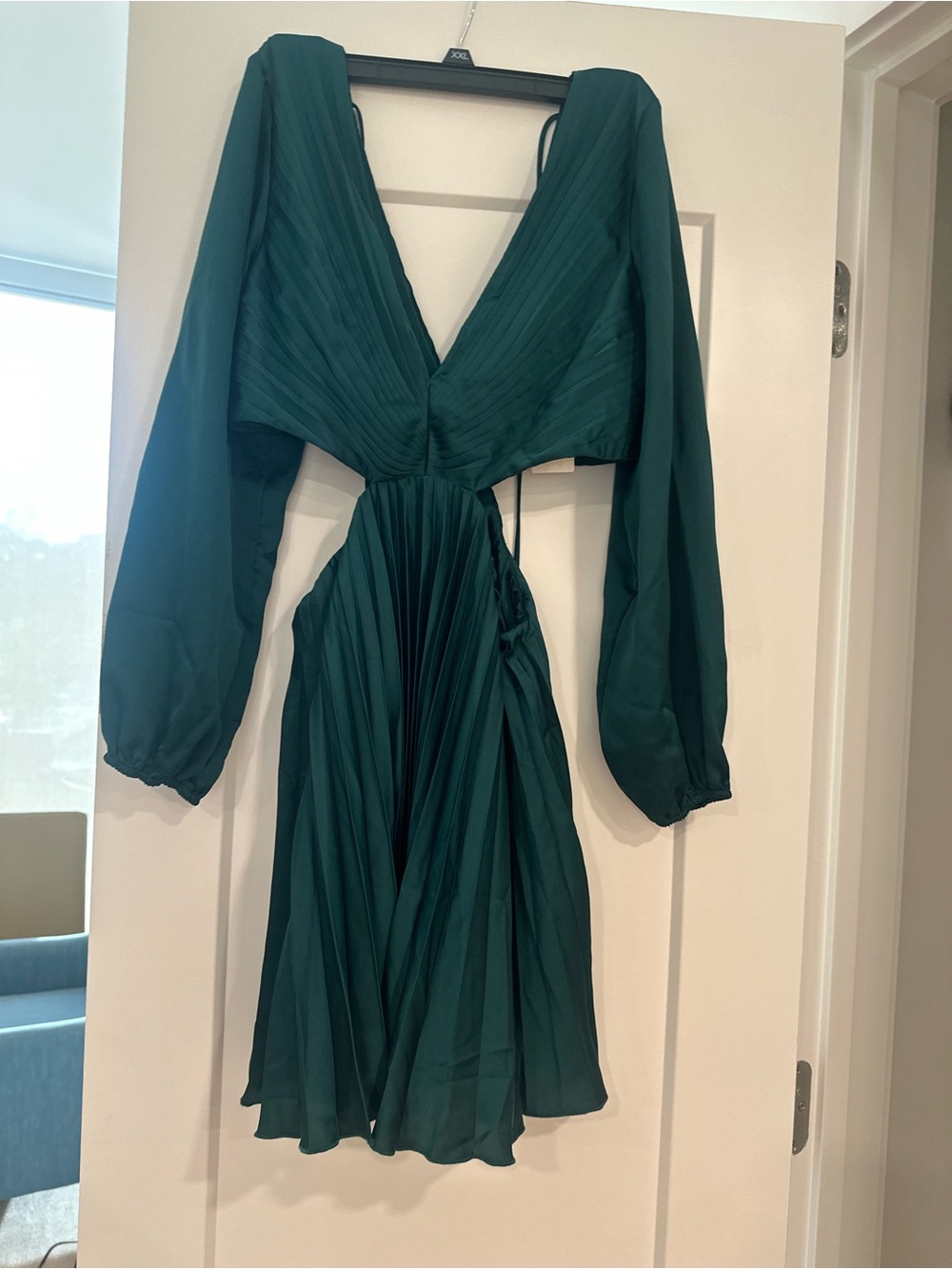 Abercrombie & Fitch Giselle pleated cutout mini dress NWT